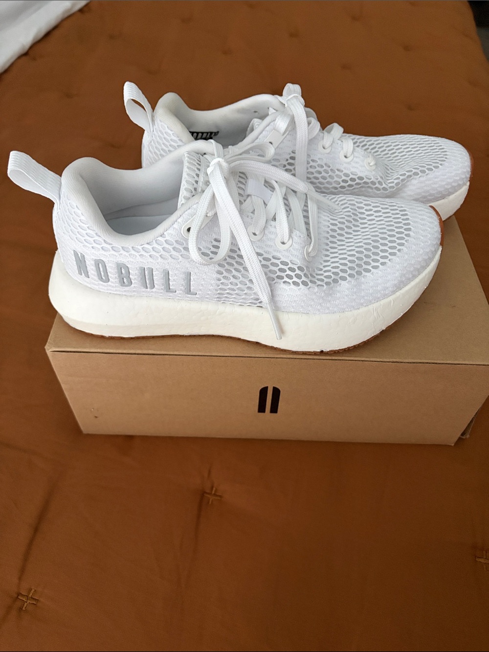 NOBULL White Mesh Training Sneakers